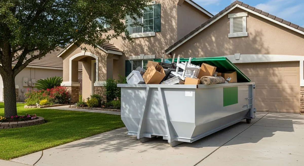 10 yard roll-off container from Quick Roll Dumpsters in Fayetteville