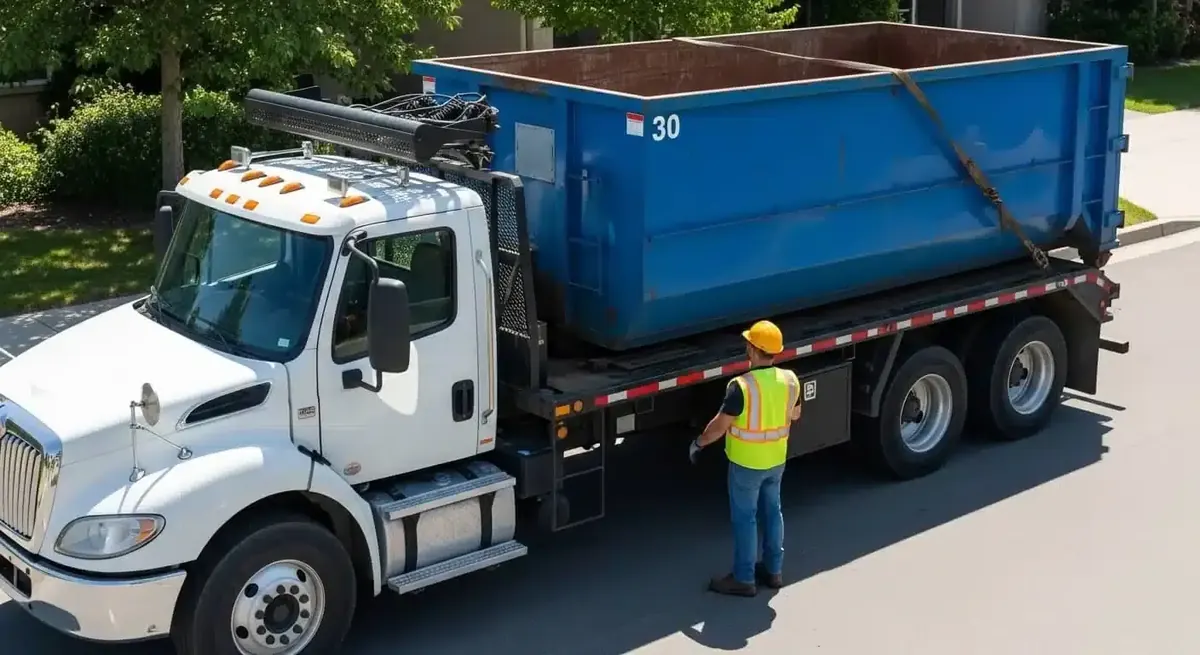 30 yard roll-off container from Quick Roll Dumpsters in Fayetteville