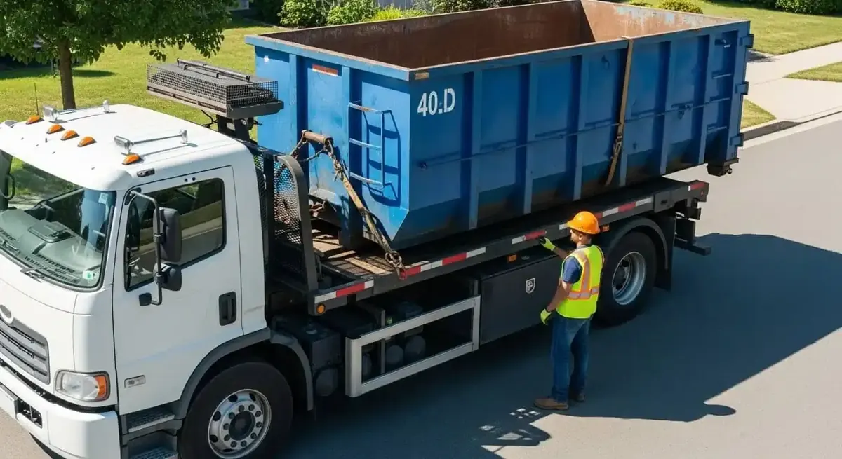 40 yard roll-off container from Quick Roll Dumpsters in Fayetteville